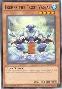 Escher the Frost Vassal SR01-EN013 1st Edition Yu-Gi-Oh card from Structure Deck: Emperor of Darkness