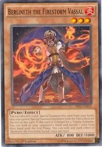 Berlineth the Firestorm Vassal SR01-EN014 1st Edition Yu-Gi-Oh card from Structure Deck: Emperor of Darkness