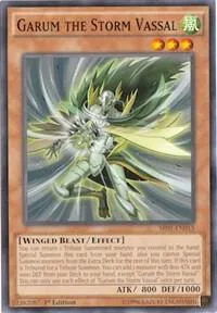 Garum the Storm Vassal SR01-EN015 Unlimited Yu-Gi-Oh card from Structure Deck: Emperor of Darkness
