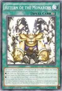 Return of the Monarchs SR01-EN026 1st Edition Yu-Gi-Oh card from Structure Deck: Emperor of Darkness