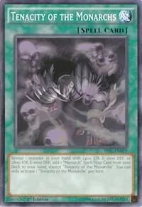 Tenacity of the Monarchs SR01-EN029 Unlimited Yu-Gi-Oh card from Structure Deck: Emperor of Darkness