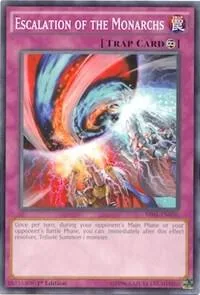 Escalation of the Monarchs SR01-EN036 1st Edition Yu-Gi-Oh card from Structure Deck: Emperor of Darkness