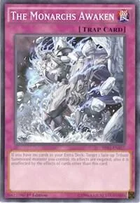 The Monarchs Awaken SR01-EN037 1st Edition Yu-Gi-Oh card from Structure Deck: Emperor of Darkness