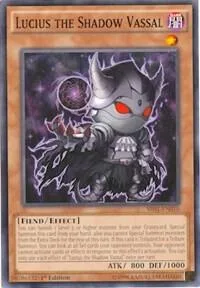 Lucius the Shadow Vassal SR01-EN010 1st Edition Yu-Gi-Oh card from Structure Deck: Emperor of Darkness