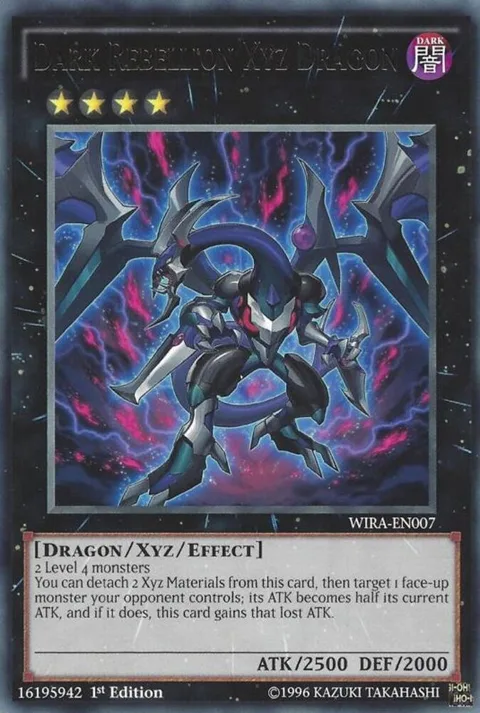 Dark Rebellion Xyz Dragon WIRA-EN007 Yu-Gi-Oh card from Wing Raiders