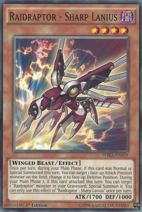Raidraptor - Sharp Lanius WIRA-EN019 Yu-Gi-Oh card from Wing Raiders