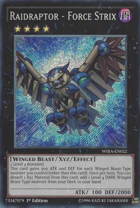 Raidraptor - Force Strix WIRA-EN022 Yu-Gi-Oh card from Wing Raiders