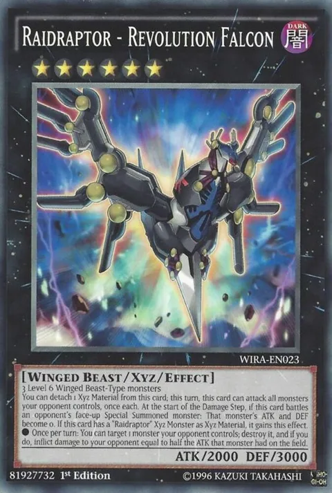 Raidraptor - Revolution Falcon WIRA-EN023 Yu-Gi-Oh card from Wing Raiders