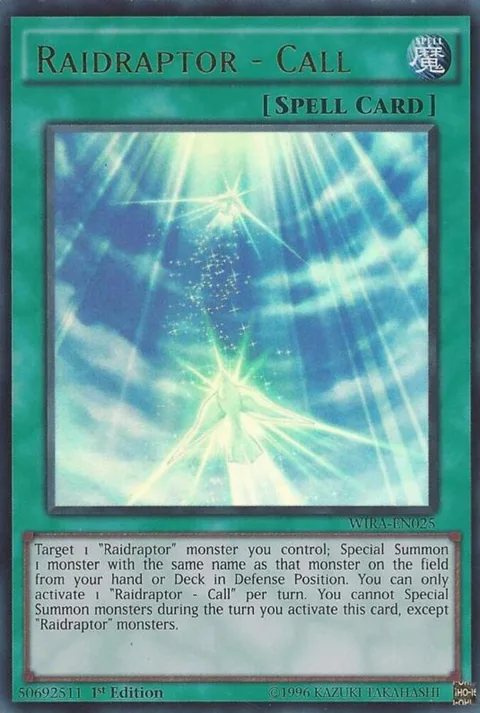 Raidraptor - Call WIRA-EN025 Yu-Gi-Oh card from Wing Raiders
