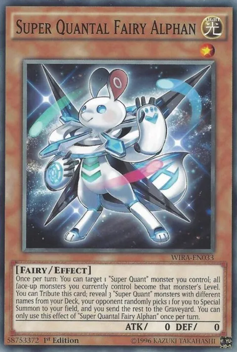 Super Quantal Fairy Alphan WIRA-EN033 Yu-Gi-Oh card from Wing Raiders