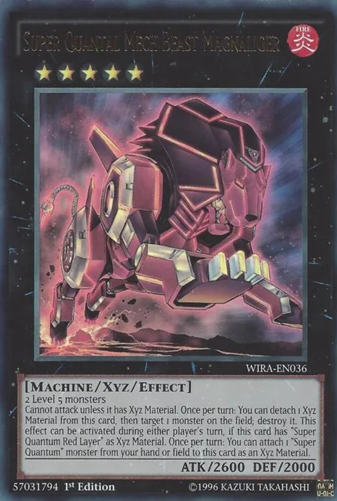 Super Quantal Mech Beast Magnaliger WIRA-EN036 Yu-Gi-Oh card from Wing Raiders