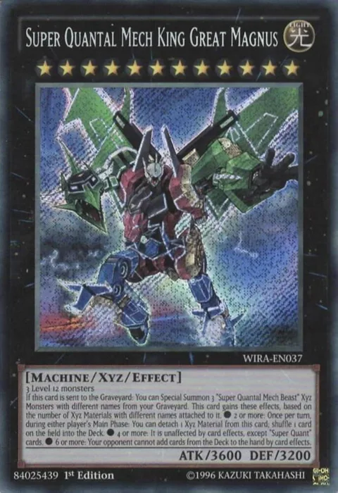 Super Quantal Mech King Great Magnus WIRA-EN037 Yu-Gi-Oh card from Wing Raiders