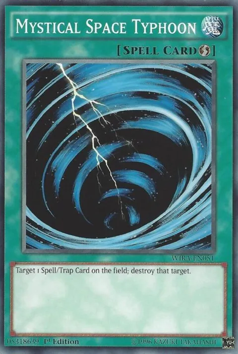 Mystical Space Typhoon WIRA-EN051 Yu-Gi-Oh card from Wing Raiders