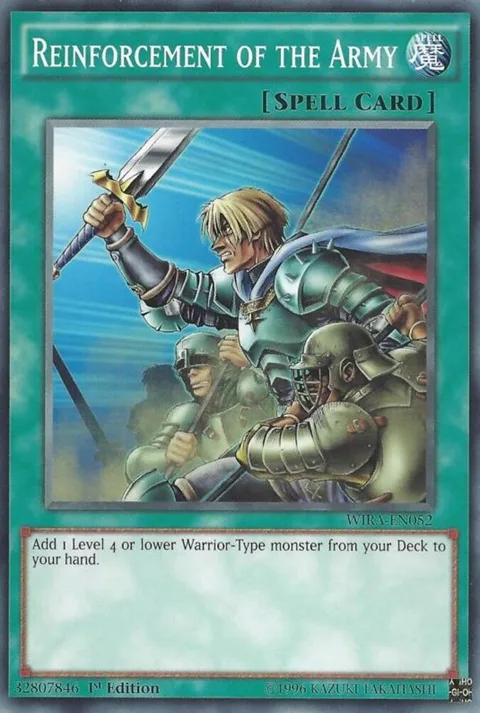 Reinforcement of the Army WIRA-EN052 Yu-Gi-Oh card from Wing Raiders