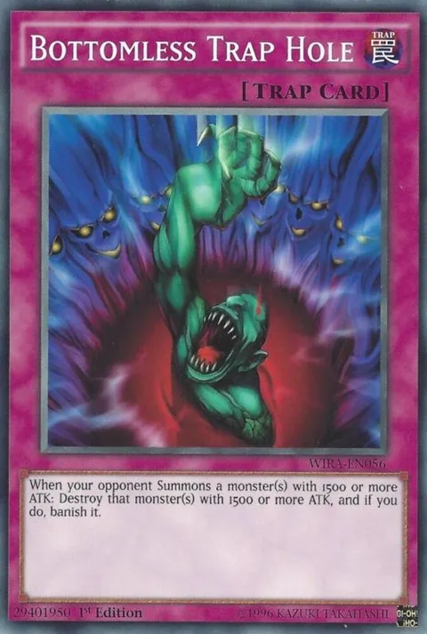 Bottomless Trap Hole WIRA-EN056 Yu-Gi-Oh card from Wing Raiders