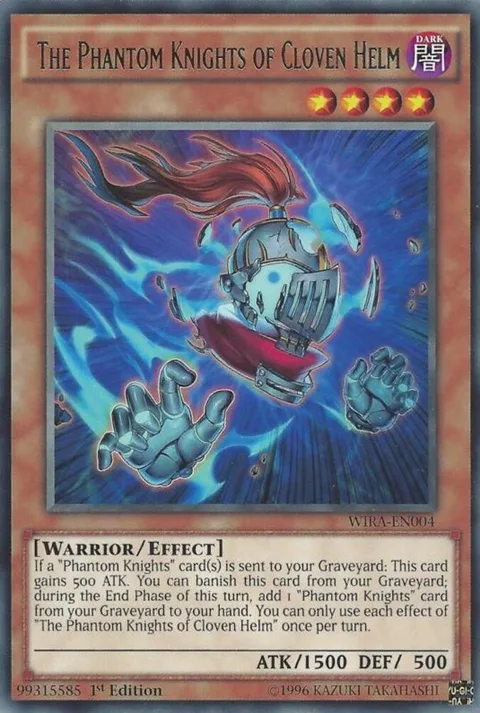 The Phantom Knights of Cloven Helm WIRA-EN004 Yu-Gi-Oh card from Wing Raiders