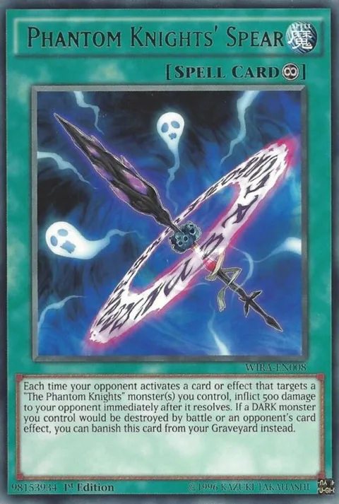 Phantom Knights' Spear WIRA-EN008 Yu-Gi-Oh card from Wing Raiders