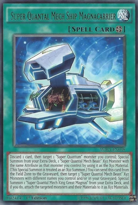 Super Quantal Mech Ship Magnacarrier WIRA-EN038 Yu-Gi-Oh card from Wing Raiders