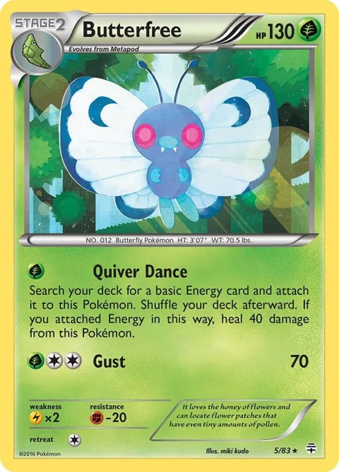Butterfree #5/83 Holofoil Pokémon card from Generations