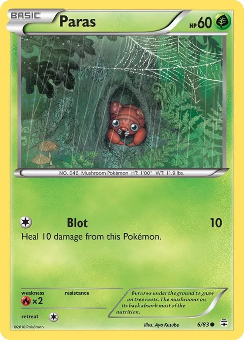 Paras #6/83 Pokémon card from Generations