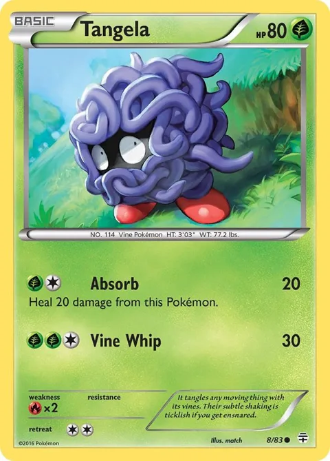 Tangela #8/83 Pokémon card from Generations