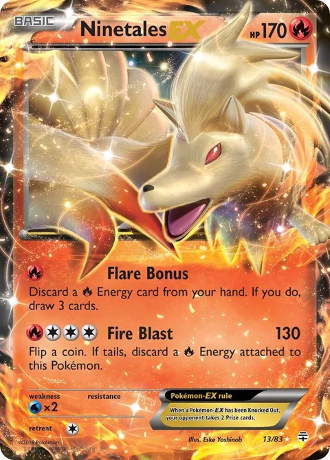 Ninetales EX #13/83 Holofoil Pokémon card from Generations