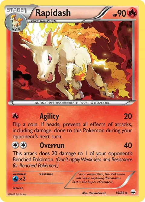 Rapidash #15/83 Pokémon card from Generations
