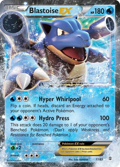 Blastoise EX #17/83 Holofoil Pokémon card from Generations