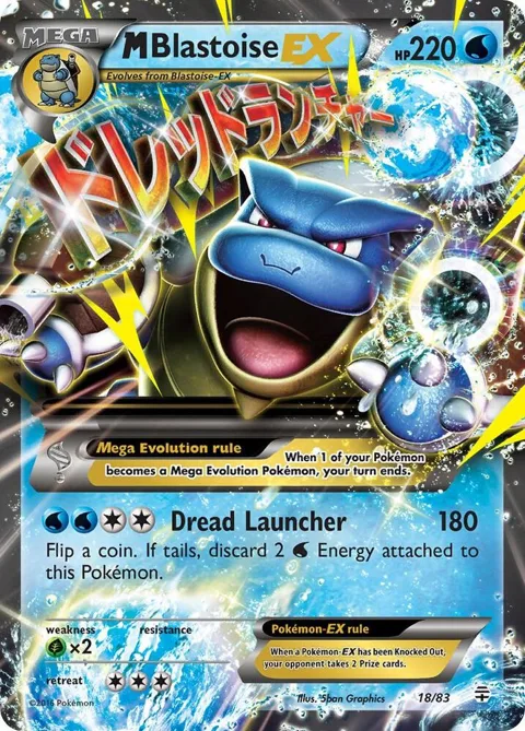 M Blastoise EX #18/83 Holofoil Pokémon card from Generations