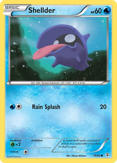 Shellder #19/83 Pokémon card from Generations
