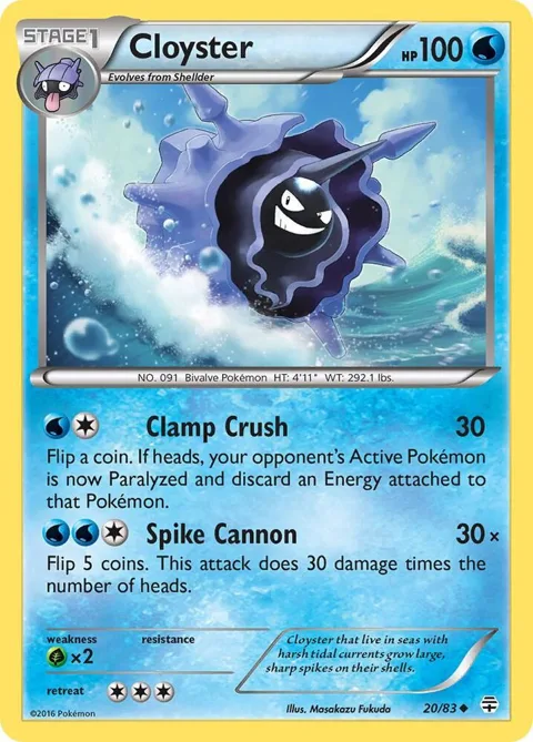 Cloyster #20/83 Pokémon card from Generations