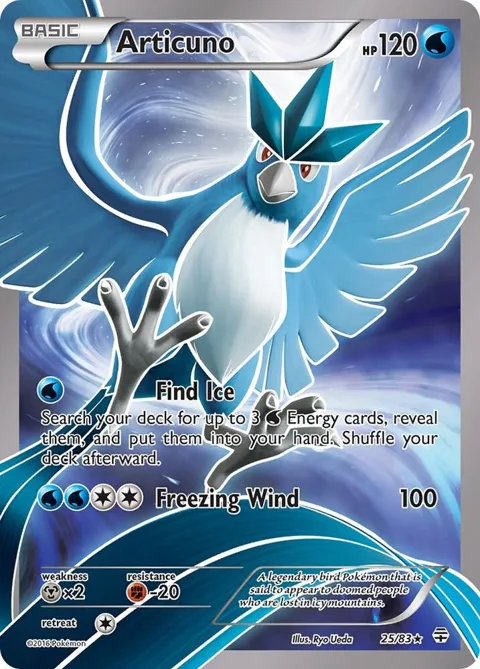 Articuno #25/83 Holofoil Pokémon card from Generations