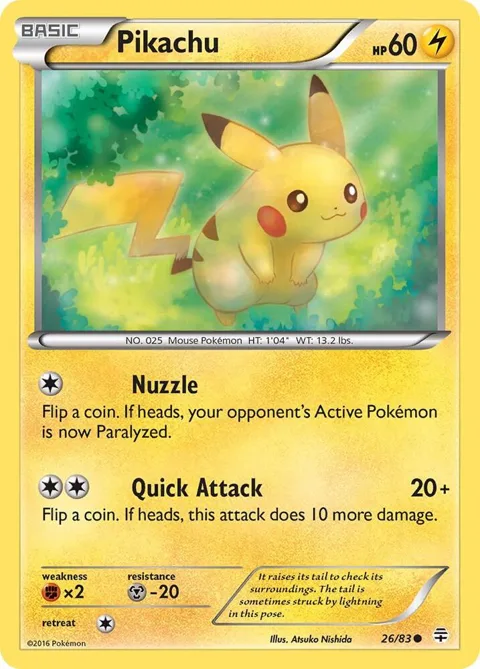 Pikachu #26/83 Pokémon card from Generations