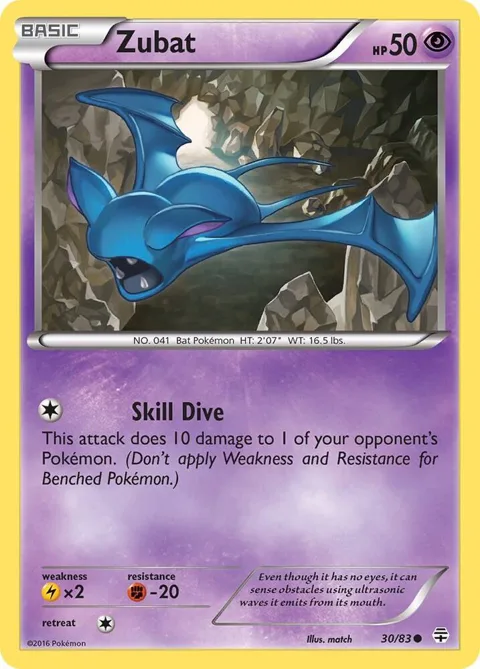 Zubat #30/83 Pokémon card from Generations