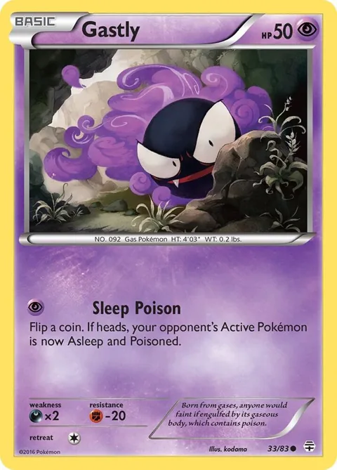 Gastly #33/83 Pokémon card from Generations