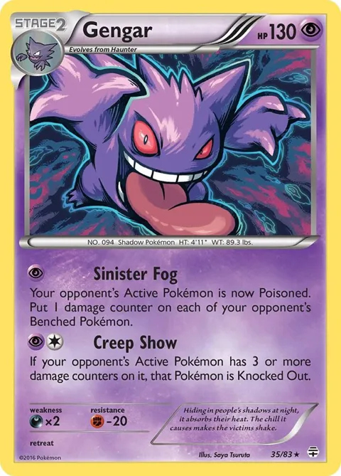 Gengar #35/83 Holofoil Pokémon card from Generations