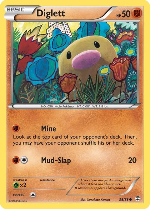 Diglett #38/83 Pokémon card from Generations