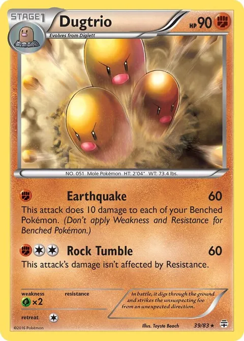 Dugtrio #39/83 Pokémon card from Generations
