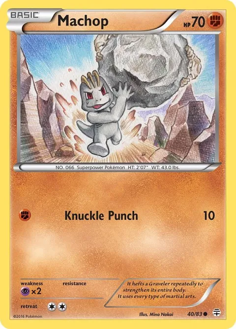 Machop #40/83 Pokémon card from Generations