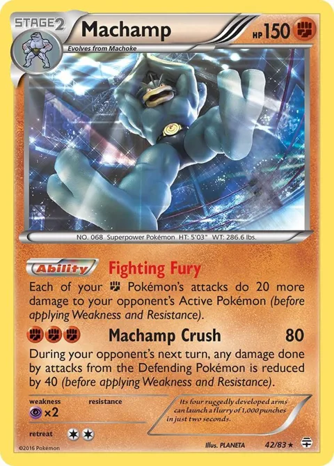 Machamp #42/83 Reverse Holofoil Pokémon card from Generations