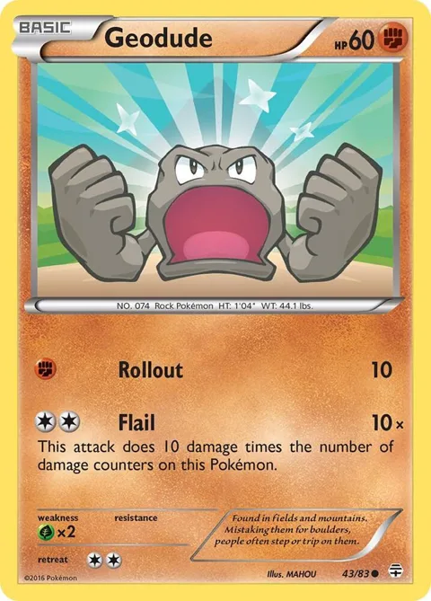 Geodude #43/83 Pokémon card from Generations