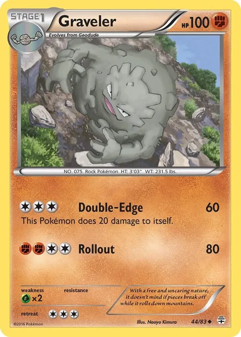 Graveler #44/83 Pokémon card from Generations