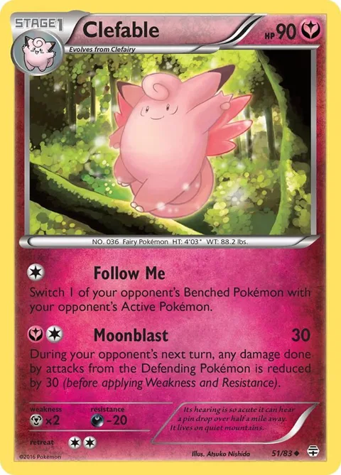Clefable #51/83 Pokémon card from Generations