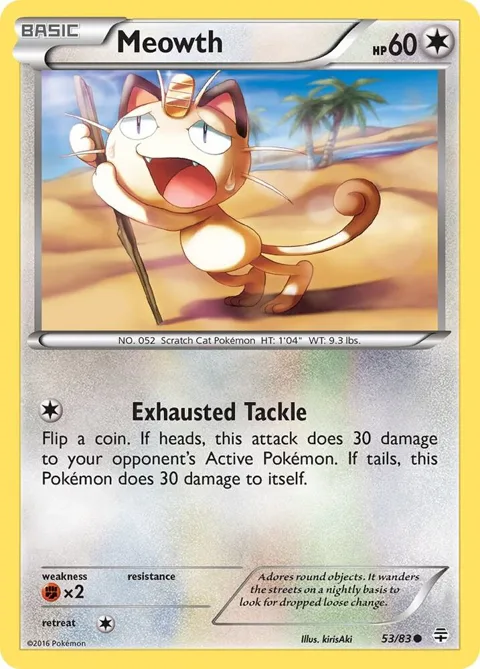 Meowth #53/83 Pokémon card from Generations