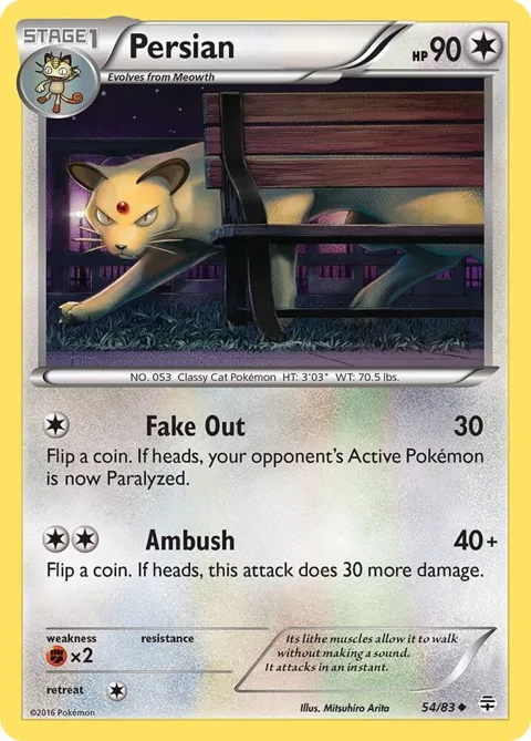 Persian #54/83 Pokémon card from Generations