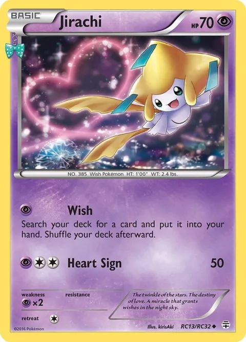 Jirachi #RC13/RC32 Holofoil Pokémon card from Generations: Radiant Collection