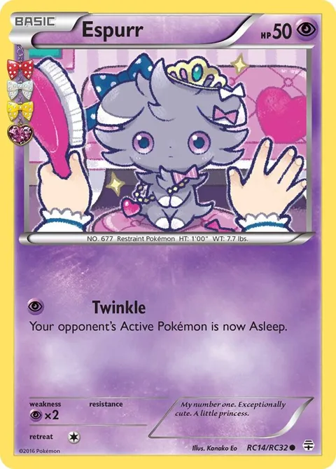 Espurr #RC14/RC32 Pokémon card from Generations: Radiant Collection