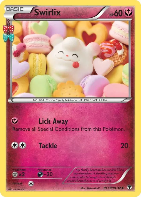 Swirlix #RC19/RC32 Holofoil Pokémon card from Generations: Radiant Collection