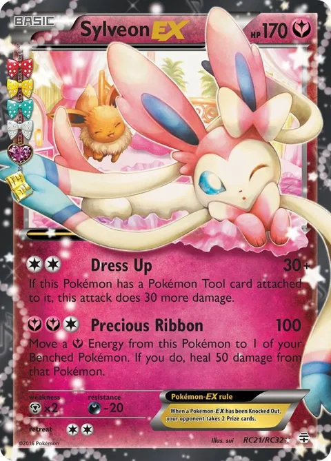 Sylveon EX #RC21/RC32 Holofoil Pokémon card from Generations: Radiant Collection