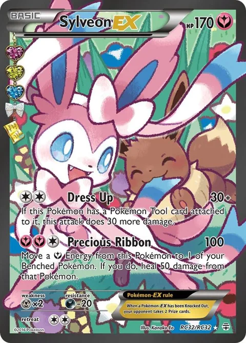 Sylveon EX Full Art #RC32/RC32 Holofoil Pokémon card from Generations: Radiant Collection